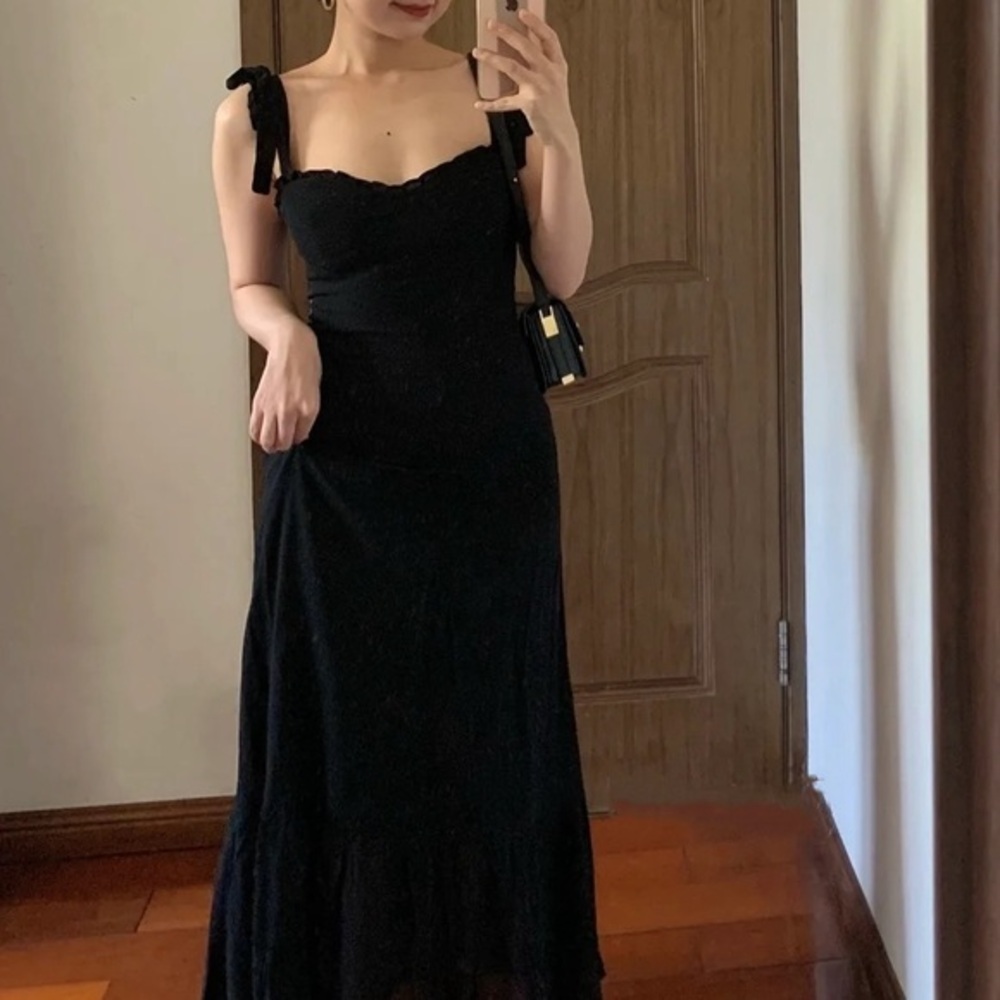 Reformation Nikita Dress Black